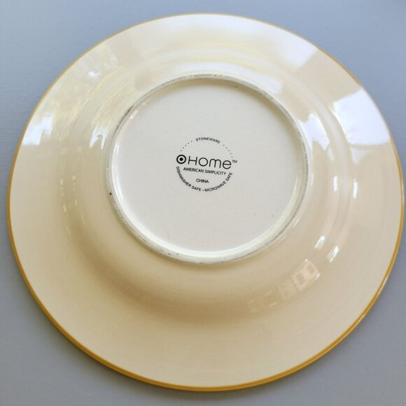 American Simplicity Floral Salad Plate Set of 2, Stoneware, Beige with Vines - Picture 7 of 11